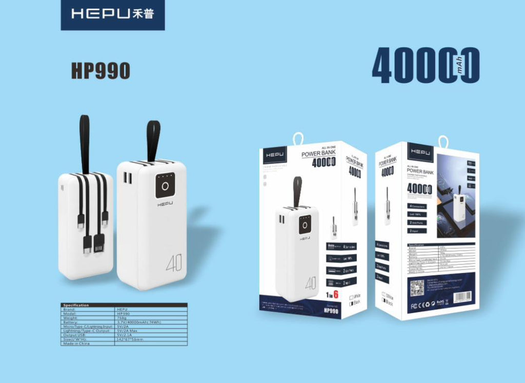 High-quality power bank with fast charging technology. Portable and lightweight, perfect for charging phones, Bluetooth devices, and other USB gadgets anytime, anywhere. Ideal for travel, work, and daily use. Durable design with safety protection against